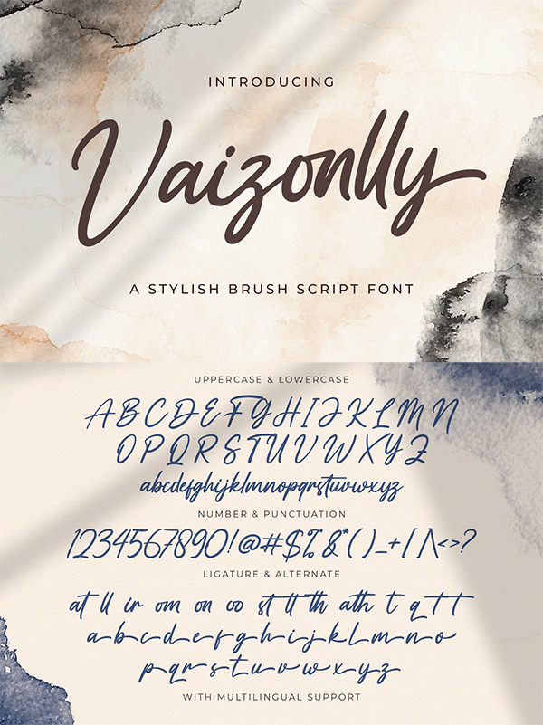 Vaizonlly Bold Script Font