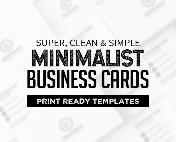 21 Minimal Simple Business Cards (PSD) Templates