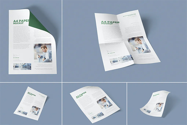 Awesome A4 Size Paper Mockups