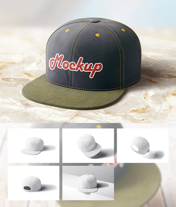 Snapback Cap Mockup