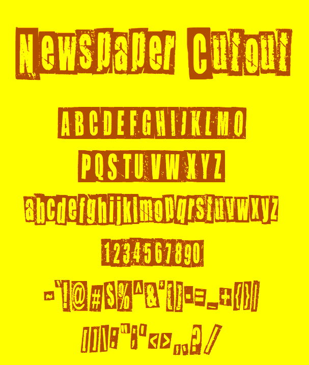 Newspaper Cutout Free Font