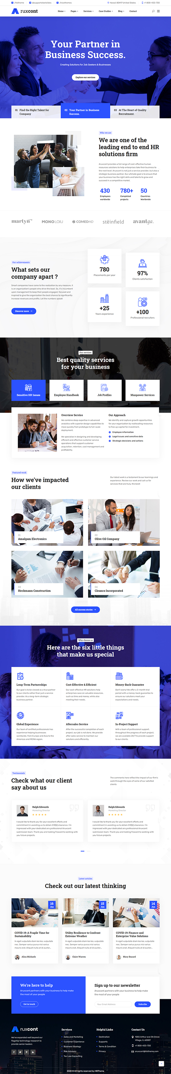 Aruxcont - Business Consulting WordPress Theme
