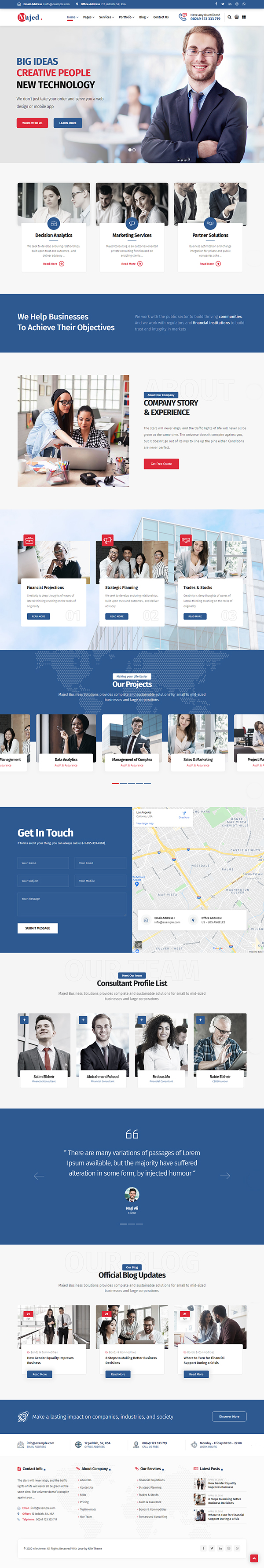 Majed - Business Consulting WordPress Theme