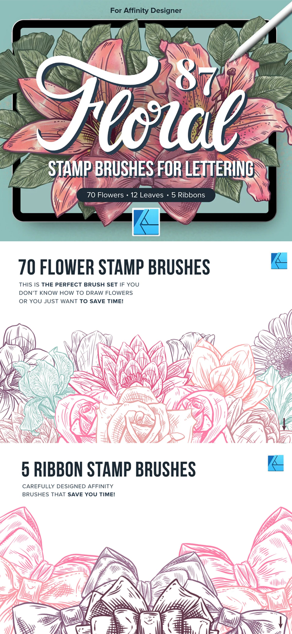 87 Floral Affinity Stamp Brushes