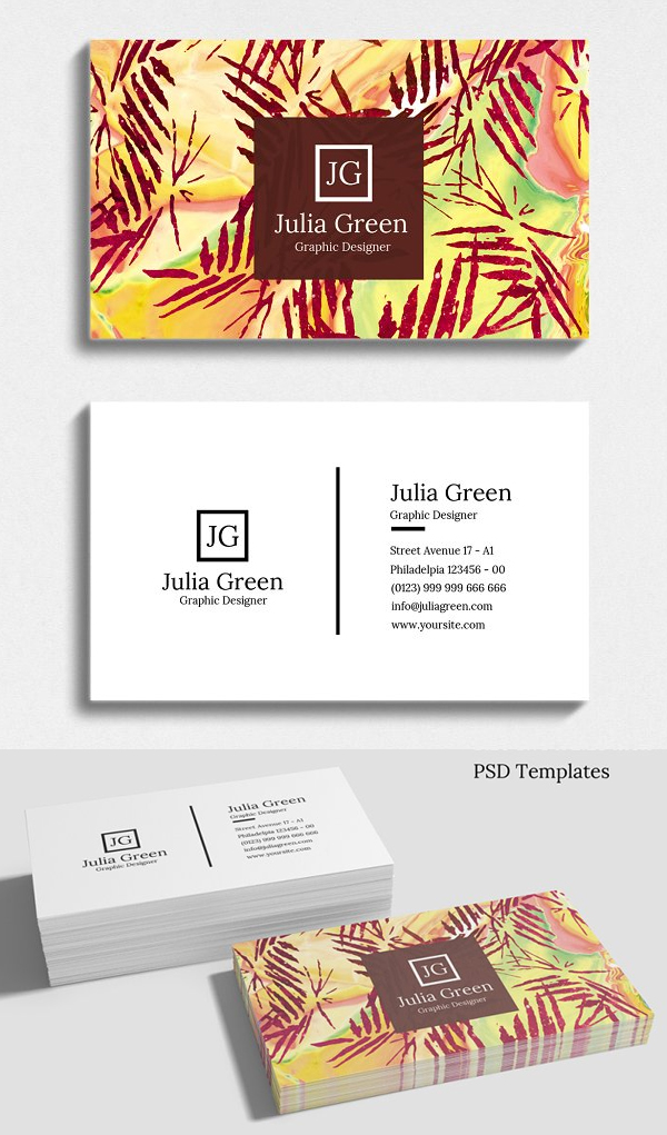 Abstract Business Card Design