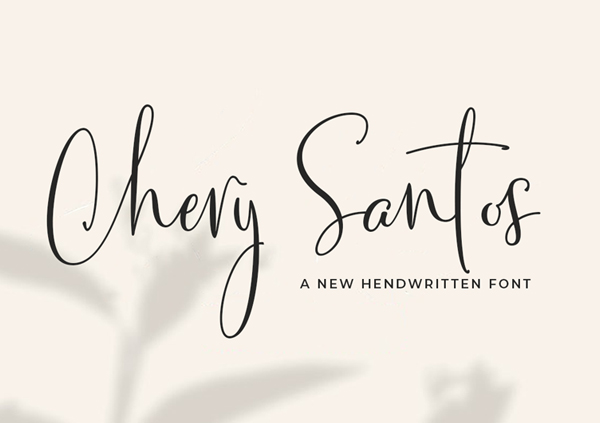 Chery Santos Handwritten Script Free Font