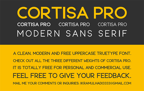 Cortisa Pro Free Font