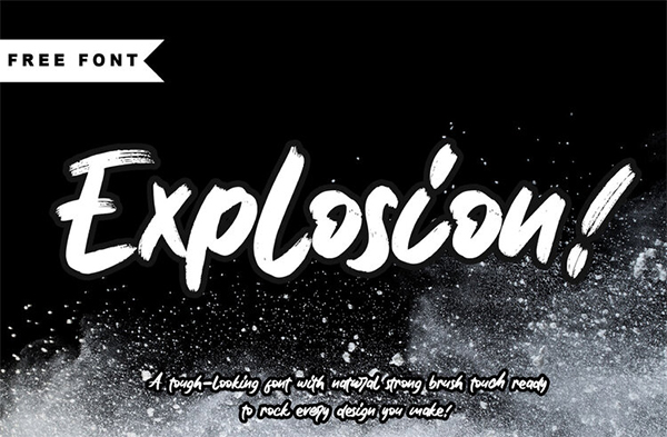 Explosion Free Bold Script Font