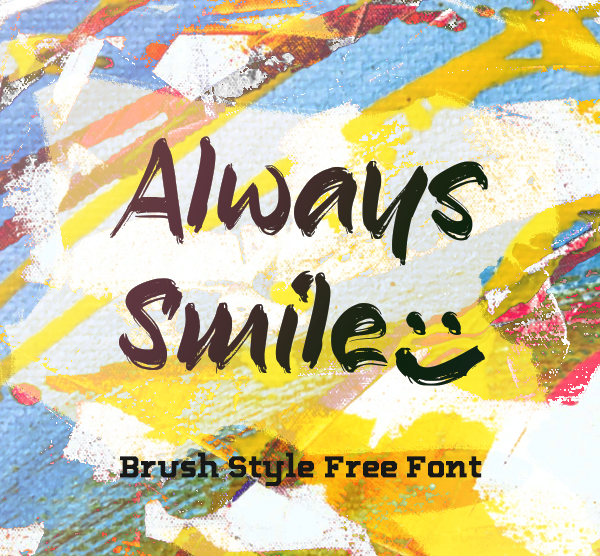 Always Smile Brush Free Font Free Font