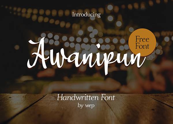 Awanipun Handwritten Free Font Free Font