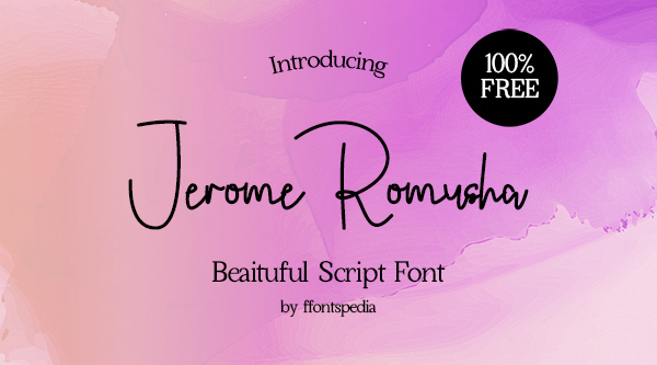 Jerome Romusha Free Font Free Font