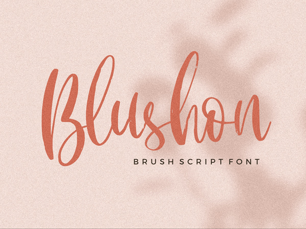 Blushon Brush Script Free Font Free Font