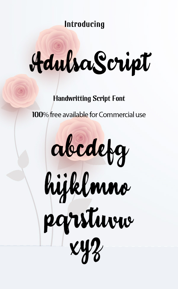 Adulsa Script Free Font Free Font