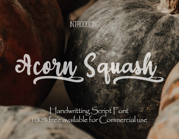 Acorn Squash Script Free Font Free Font