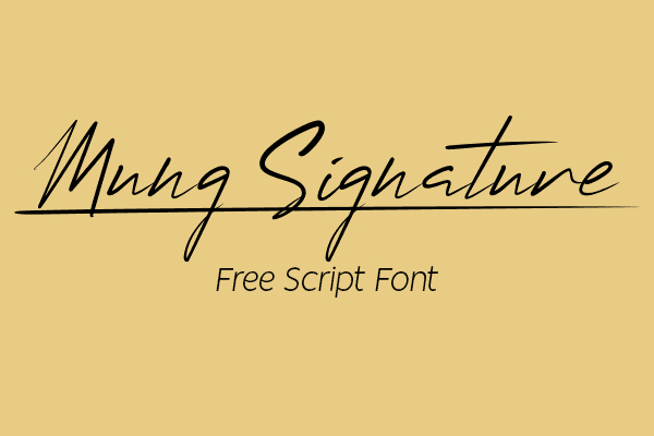 Mung Signature Free Font