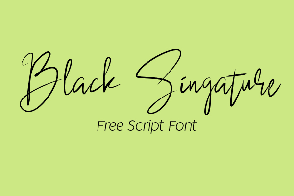 Black Singature Free Font