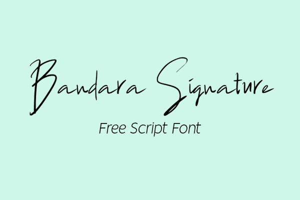 Bandara Signature Free Font
