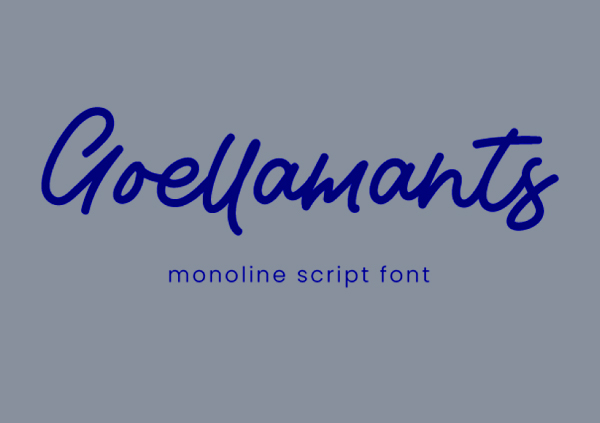 Goellamants Monoline Script Free Font