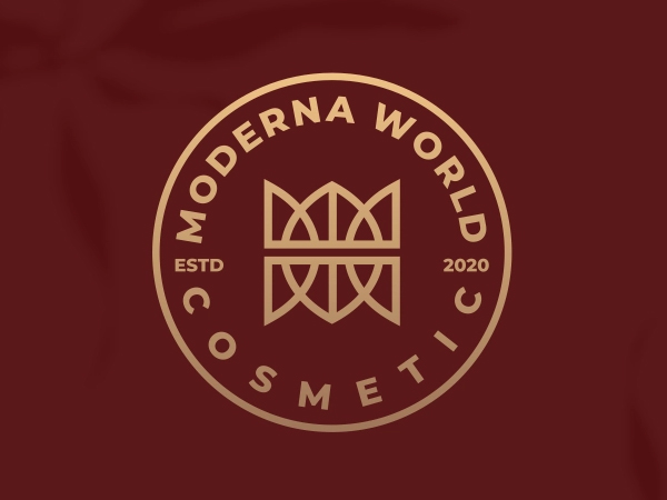 Modern World Cosmetic Logo Design by alesha design Free Font