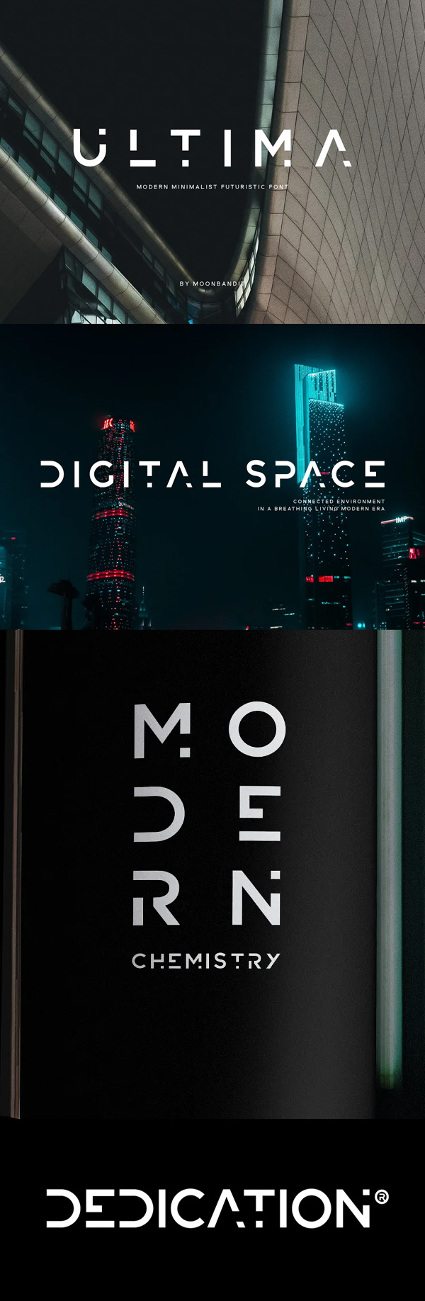 ULTIMA - modern futuristic font Free Font