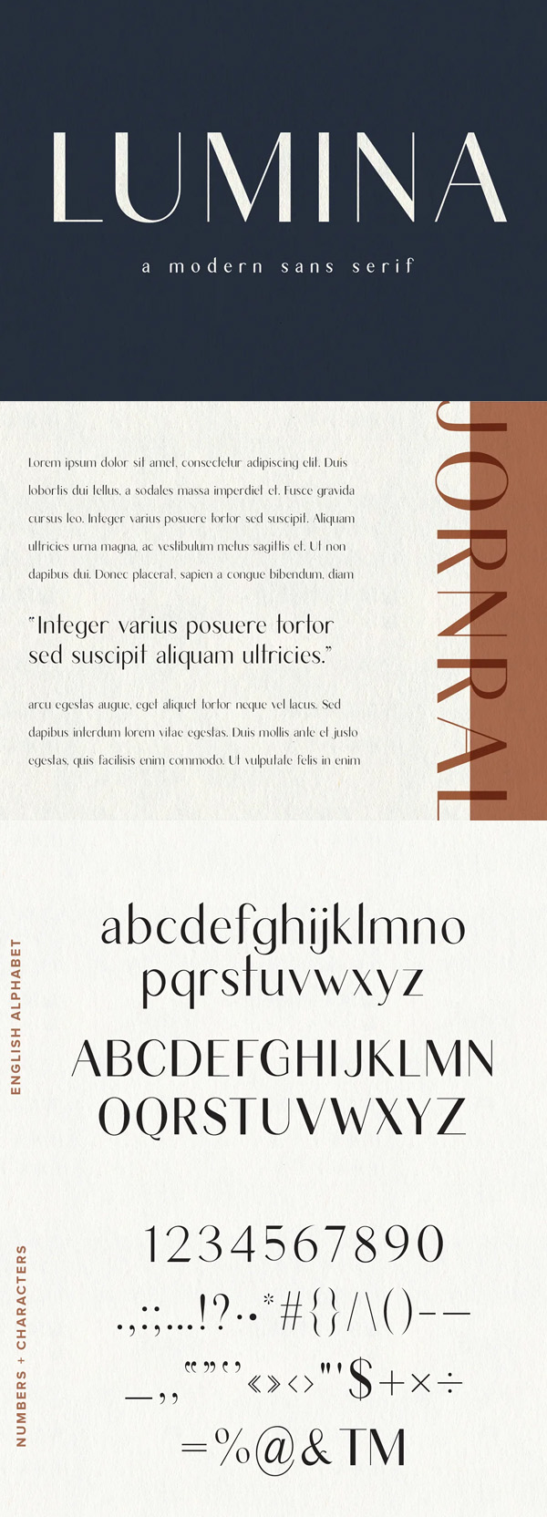 Lumina - Modern Sans Serif Free Font