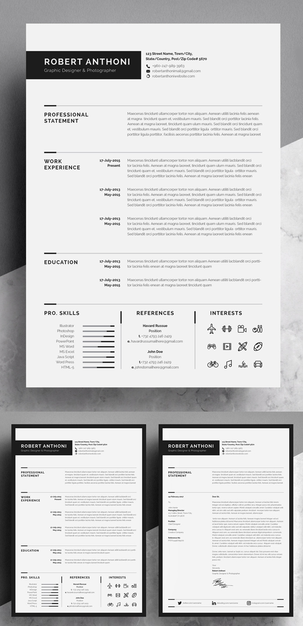 Creative and Professional Resume Design Template