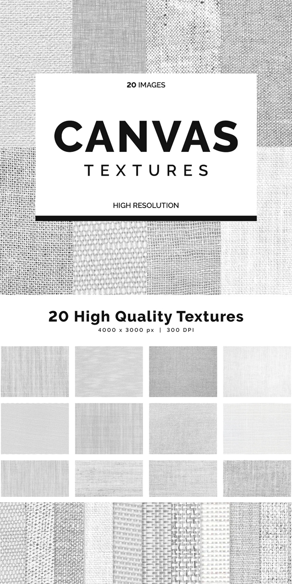 20 White Canvas Textures