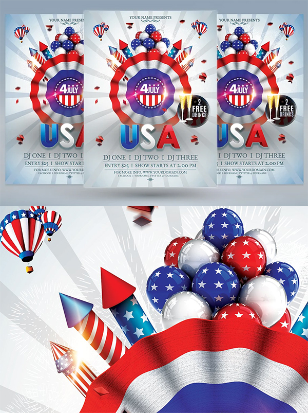 Coloful 4th of July Flyer