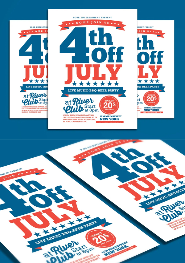 Simple 4th Of July Flyer