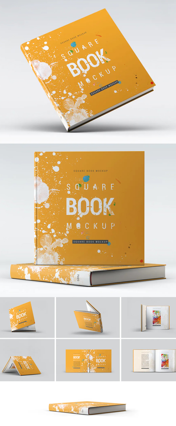 Perfect Square Book Mockup