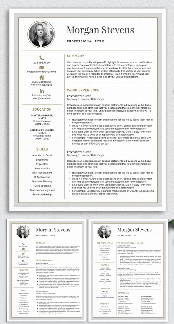 Resume Template CV Cover Letter