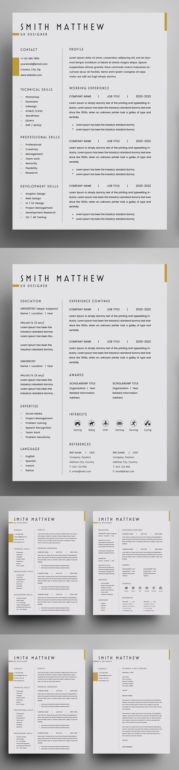 Free Resume Template (2 Pages Resume)