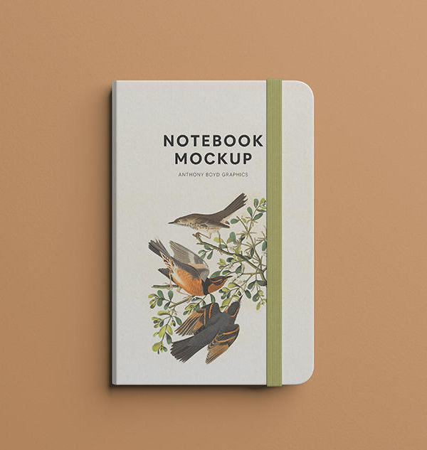 Free Notebook Mockup Top View Free Font