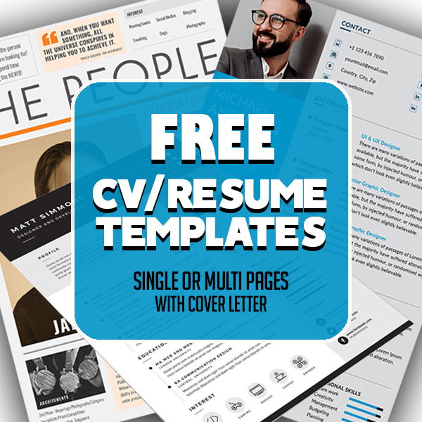 16 Free Modern CV / Resume Templates (PSD)