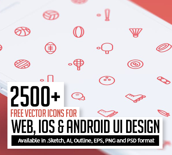 2500+ Free Vector Icons for Web, iOS and Android UI Design