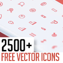 Post Thumbnail of 2500+ Free Vector Icons for Web, iOS and Android UI Design