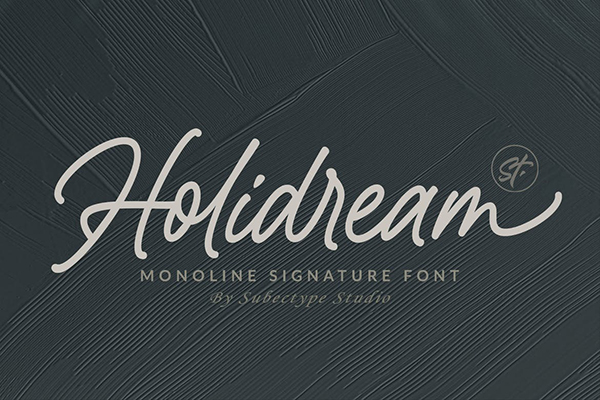 Holidream Monoline Signature Font