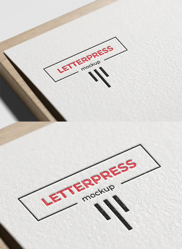 Letterpress Logo Mockup