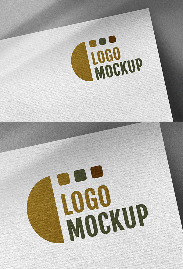 Simple Paper Logo Mockup