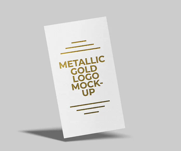 Metallic Gold Logo Mockup