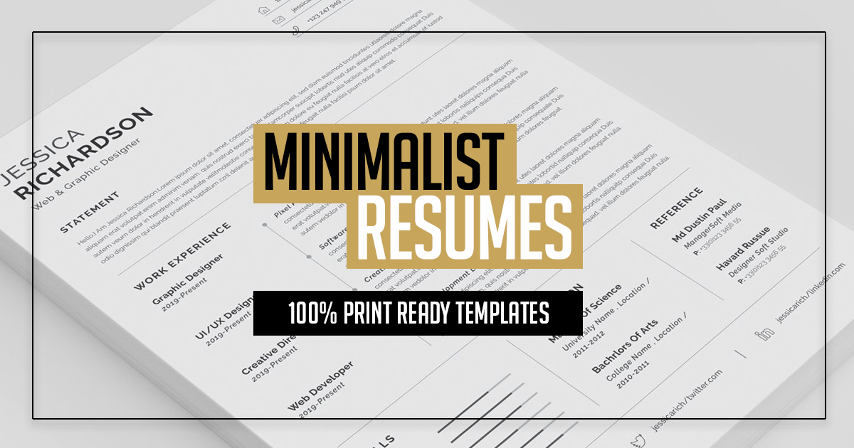 Clean Minimalist Resume Templates