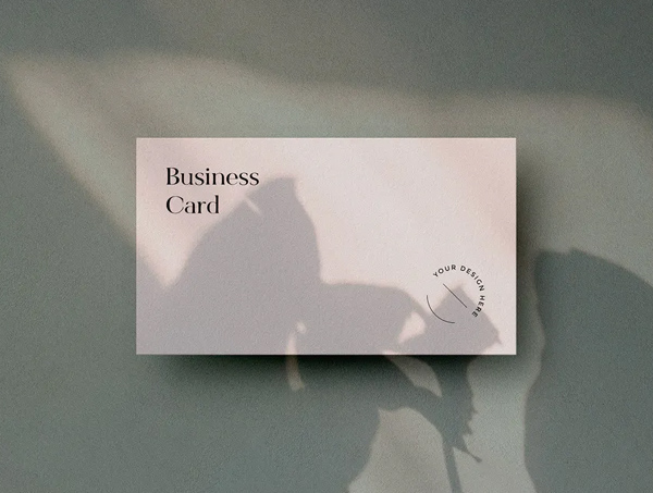 Business Card Mockups with Shadow