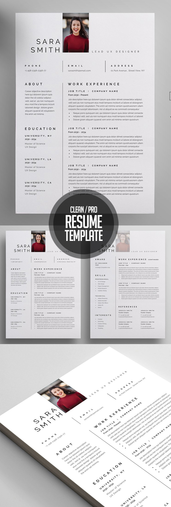 Clean and Professional Resume Design & Cover Letter
