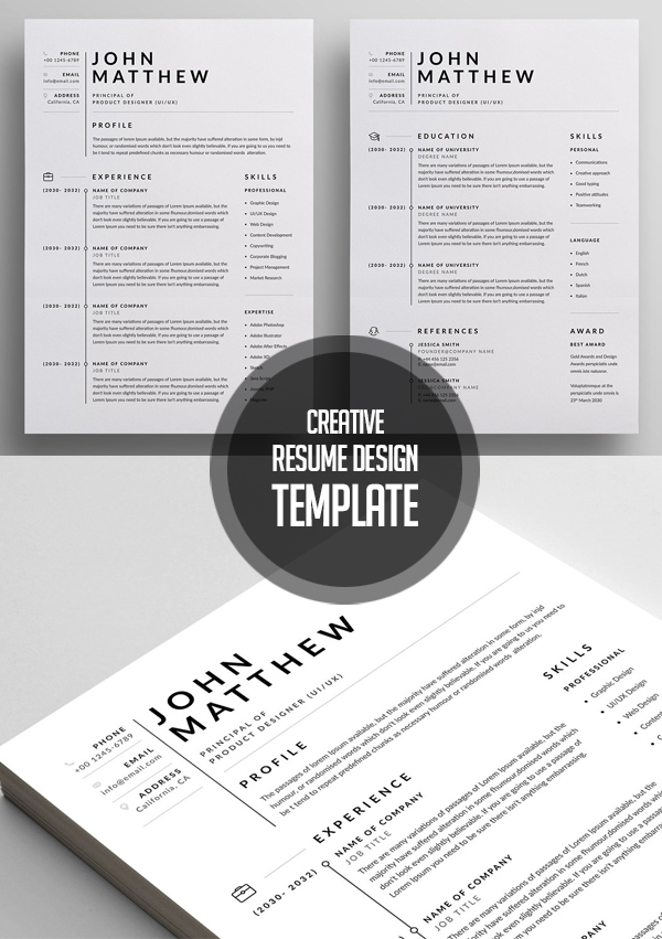 Creative Clean Resume CV Template