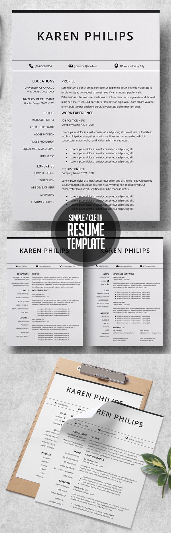 Minimal Resume CV Template