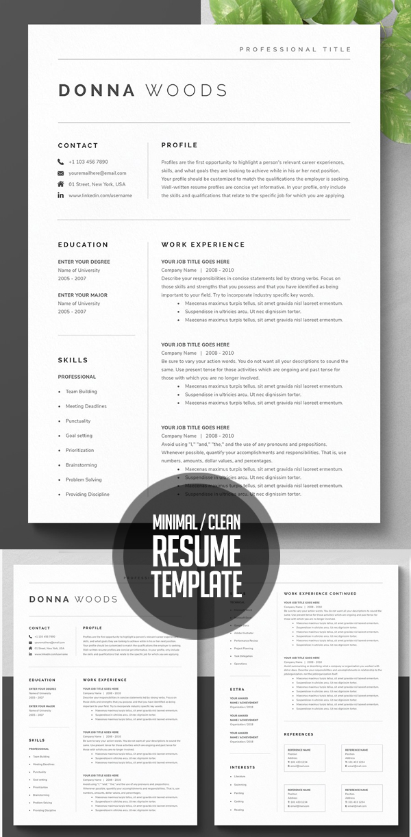 Resume Design Simple and Clean Template