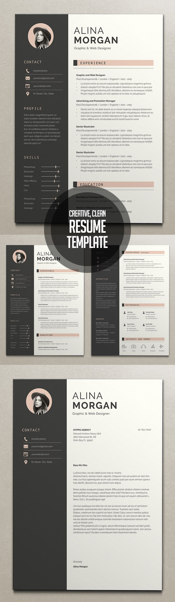 Creative Simple Resume + Cover Letter