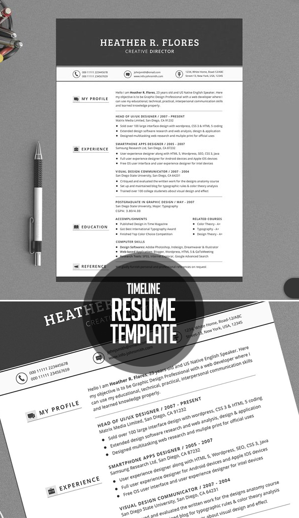 Simple Timeless Resume CV Template