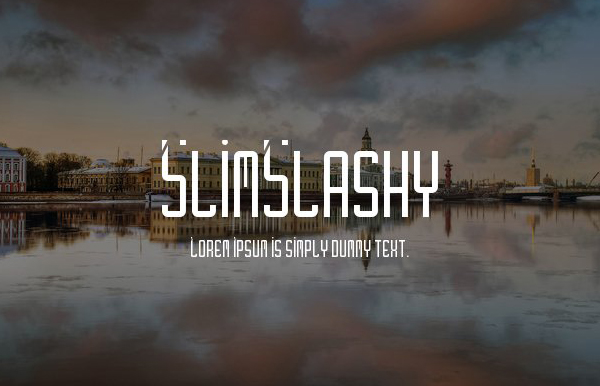 Slim Slashy Free Font