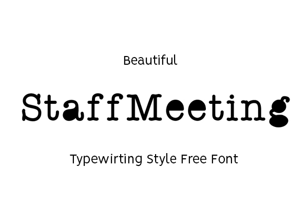 Staff Meeting Free Font